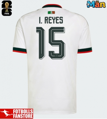 Mexiko Israel Reyes #15 Bortatröja VM 2026 Kortärmad
